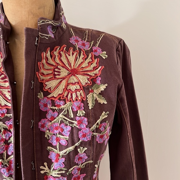 Vintage Embroidered Floral Duster Coat - Picture 11 of 16